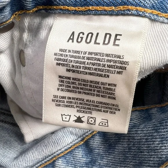 Agolde Parker Distressed Jean Shorts Size 26